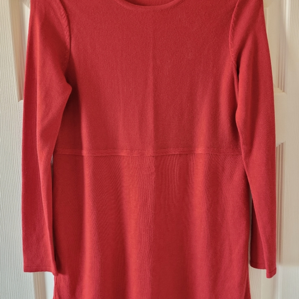 Women's Red Size XS J Jill Long Tunic Sweater